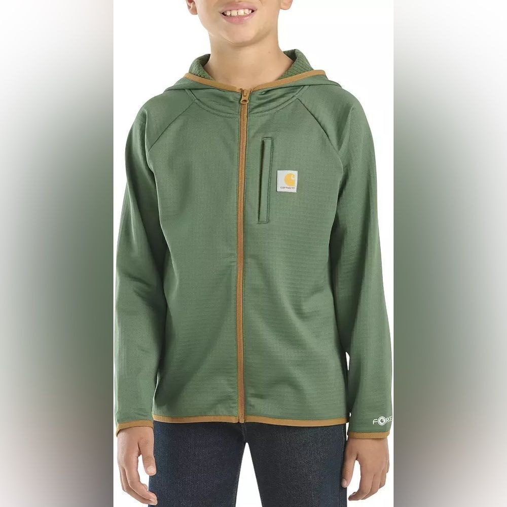 Carhartt Boys' Force Full-Zip Sweatshirt NEW with tags Large 14/16 Cilantro